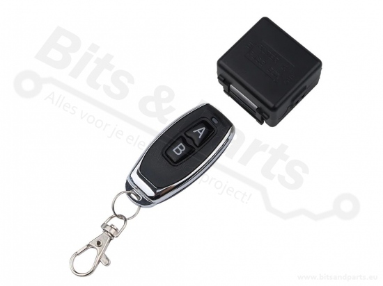 RF remote control/transmitter universal 433MHz 2-channel + receiver/relay